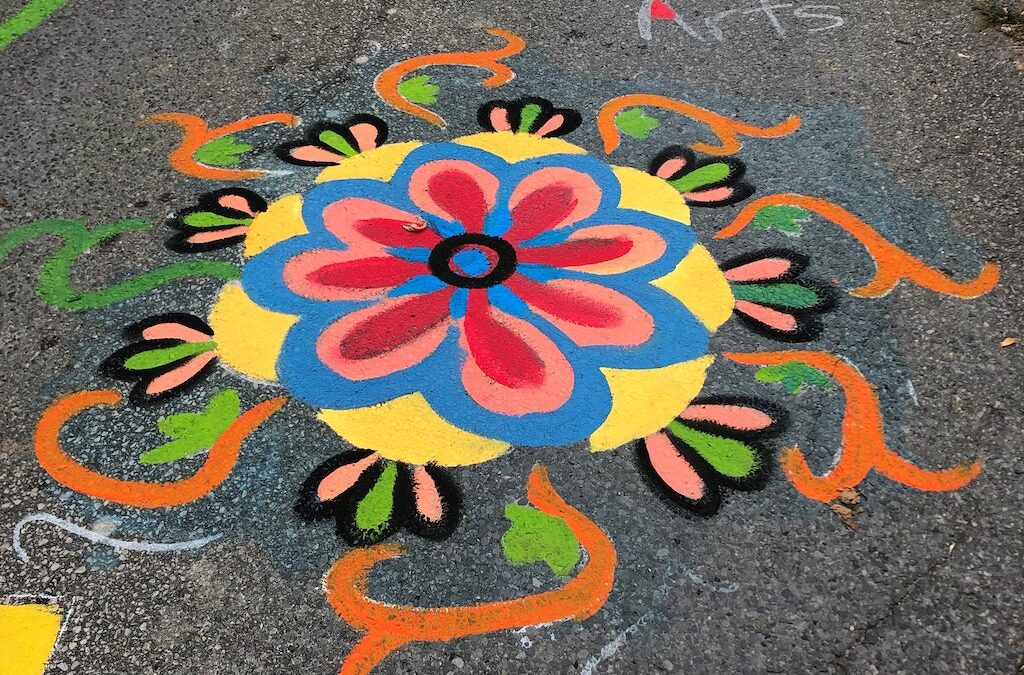 Tempera Sidewalk Painting